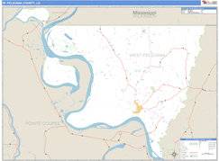 West Feliciana Parish (County), LA Digital Map Basic Style